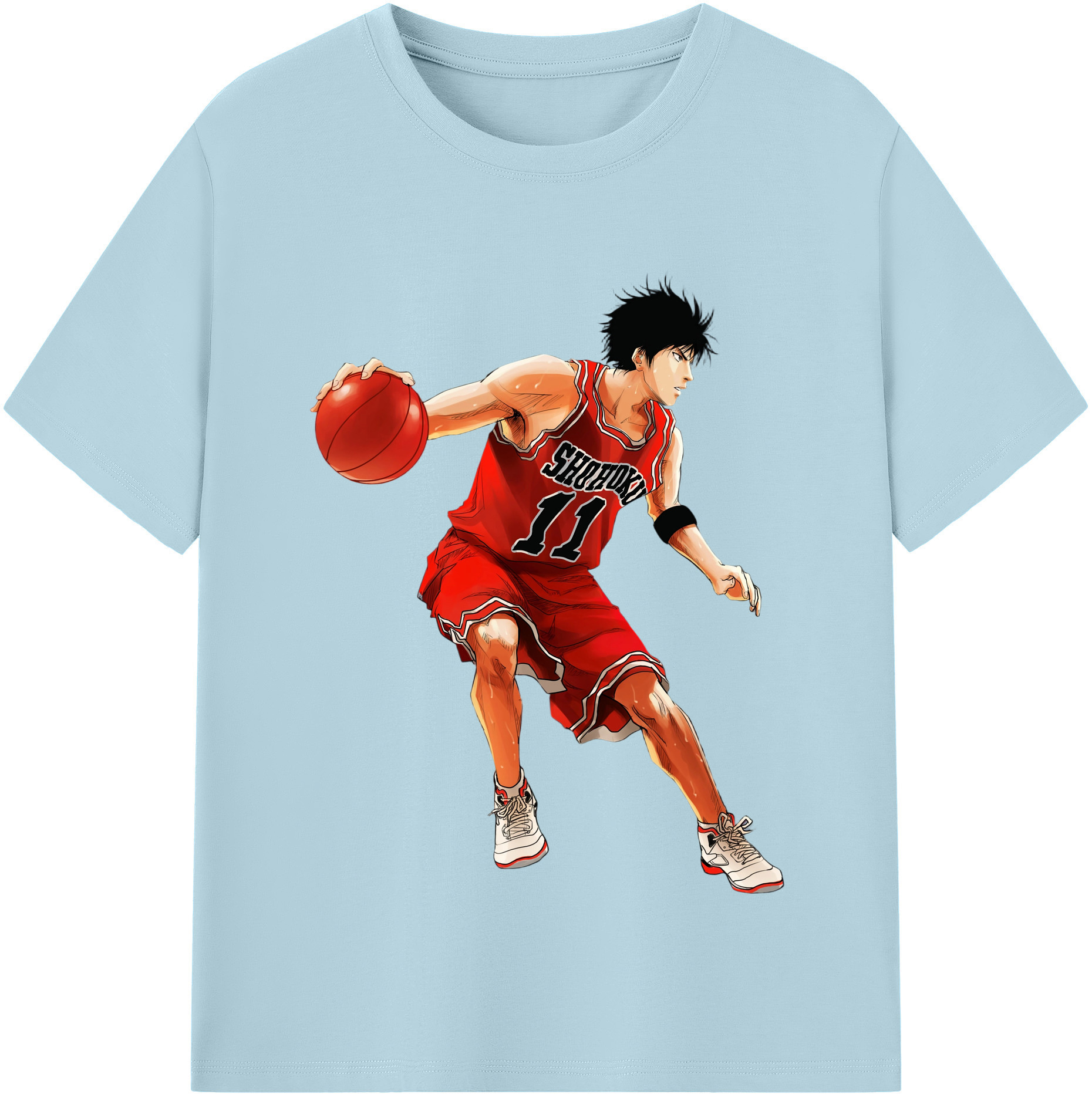 SLAM DUNK／スラムダンク 綿100％半袖Tシャツ（フロントプリント）